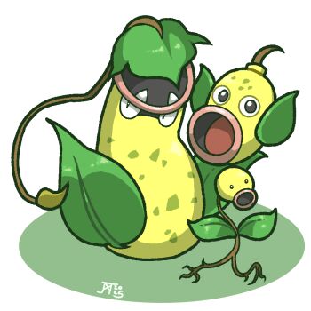 Rule 34 | bellsprout, crittercup, evolutionary line, gen 1 pokemon, leaf, nintendo, no humans, pokemon, pokemon (creature), simple background, transparent background, victreebel, weepinbell