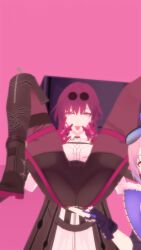 2girls 3d ahegao animated ass ass_focus highres honkai:_star_rail honkai_(series) kafka_(honkai:_star_rail) legs_up multiple_girls one_eye_closed presenting silver_wolf_(honkai:_star_rail) tagme tongue tongue_out v video wink