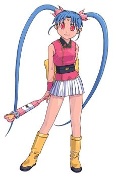 Rule 34 | 1girl, adapted costume, azuma kiyohiko, bad id, bare shoulders, black sash, blue hair, blush, boots, bow, breasts, closed mouth, commentary, cover, cover page, facial mark, flower, forehead mark, full body, hair flower, hair ornament, heart wand, holding, holding wand, huge bow, kawai sasami, light smile, long hair, looking at viewer, magical girl, mahou shoujo pretty sammy, masaki sasami jurai, obijime, parted bangs, pink eyes, pink flower, pink tank top, pleated skirt, pretty sammy (character), rubber boots, sash, shirt, simple background, skirt, sleeveless, sleeveless shirt, small breasts, smile, solo, standing, tank top, tenchi muyou!, textless version, twintails, very long hair, wand, white background, white skirt, yellow boots, yellow bow