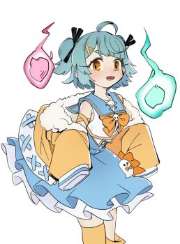 ahoge blue_hair inami_yoki indie_virtual_youtuber jushikuroni orange_eyes tagme virtual_youtuber