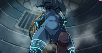 1boy 1girl absurdres artist_name ass breasts cleft_of_venus colored_sclera colored_skin erection fangs fellatio hands_on_own_hips helmet hetero highres licking licking_penis looking_at_viewer midna monster_girl multicolored_skin navel nintendo nipples nude one_eye_covered oral orange_hair penis penis_grab pointy_ears pussy pussy_juice red_eyes saliva sequential small_breasts smile steaming_body steve_chopz teeth the_legend_of_zelda the_legend_of_zelda:_twilight_princess thighs tongue tongue_out two-tone_skin uncensored yellow_sclera