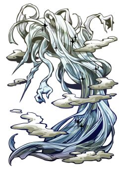 1other call_of_cthulhu commentary_request cthulhu_mythos fog no_humans simple_background solo space_eater sparkle the_space-eaters tmtkai white_background