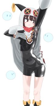 1girl bodysuit highres kono_subarashii_sekai_ni_shukufuku_wo! megumin navel papyopyo simple_background tagme white_background