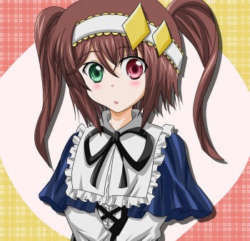 Rule 34 | 1girl, amulet dia, bow, creator connection, crossover, dia (shugo chara!), female focus, heterochromia, highres, parody, peach-pit, rozen maiden, shugo chara!, solo, souseiseki, takumi (rozen garten)