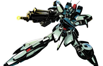 3d absurdres aiming beam_rifle char's_counterattack commentary_request derivative_work energy_gun gundam highres machinery mecha mecha_focus mobile_suit natesuke re-gz robot science_fiction weapon white_background