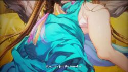 1girl animal_ear_fluff animal_ears animated armpits artist_request bare_shoulders blue_dress blush bouncing_breasts bouncing_thighs braid breast_tattoo breasts brown_dust_(series) brown_dust_2 brown_hair cleavage collarbone crossed_legs curvy dalvi_(brown_dust) deep_skin detached_sleeves dress floral_print flower fox_ears fox_tail full_body game_cg hair_between_eyes hair_color_change hair_flower hair_ornament hand_on_headwear hand_on_own_thigh hat high_heels highres implied_sex indoors jingasa large_breasts lipstick long_hair looking_at_viewer makeup multiple_tails official_art shiny_skin silhouette smile socks sound source_request stiletto_heels tail tattoo thick_thighs thighs transformation triangle_mouth two-tone_dress very_long_hair video white_dress white_footwear white_hair white_socks wide_hips