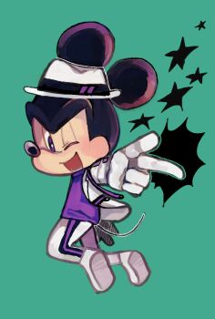 Rule 34 | 1boy, 47music2, animal ears, bow, disneyland, full body, gloves, hat, looking at viewer, mickey mouse, mickey mouse &amp; friends, mouse boy, mouse ears, mouse tail, one eye closed, open mouth, shirt, smile, solo, tail, white gloves