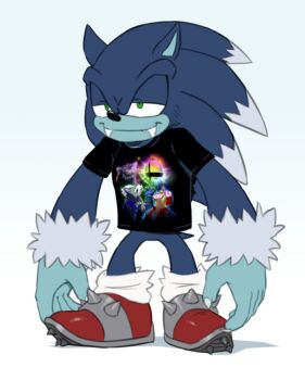 black_shirt blue_background character_print fake_smash_ball fangs fatal_fury full_body furry furry_male gradient_background green_eyes joeadok link male_focus meme nintendo shirt sonic_(series) sonic_the_hedgehog sonic_the_werehog sonic_unleashed standing star_fox super_smash_bros. terry_bogard the_king_of_fighters the_legend_of_zelda the_legend_of_zelda:_twilight_princess three_wolf_moon_shirt_(meme) wolf_link wolf_o&#039;donnell