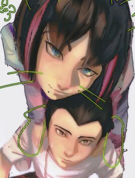 Rule 34 | 1boy, 1girl, animal ears, animal hands, atom (tetsuwan atom), cat ears, cat paws, cora (tetsuwan atom), couple, highres, ichodai, looking at viewer, picture frame, robot, selfie, short hair, tagme, tetsuwan atom, tetsuwan atom (2009)