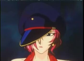 2girls animated bakuretsu_hunters blue_eyes breasts cat chocolate_misu cleavage multiple_girls pink_hair red_eyes red_hair tagme tira_misu video