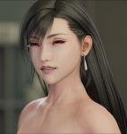 1girl 20s 3d animated black_gloves black_hair blender_(medium) bouncing_breasts breast_hold breasts dissidia_final_fantasy dissidia_final_fantasy_nt earrings elbow_gloves elbow_pads female_focus final_fantasy final_fantasy_vii fingerless_gloves gloves holding indoors jewelry large_breasts long_hair looking_at_viewer meme multicolored_gloves naughty_face nipples paizuri_invitation red_eyes redmoa smile solo sound sounds_good spinning square_enix standing talking tecmo tifa_lockhart topless_female uncensored upper_body video