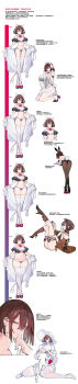 1girl 1other absurdres animal_ears bare_arms bent_over black_bow black_bra black_panties black_shoes bow bowtie bra breasts brown_hair brown_socks buttons cat_ears chinese_commentary cleavage commentary_request detached_sleeves dress feet_up footwear_bow frills full_body giant giantess hand_on_own_chin hands_on_another&#039;s_head hands_on_own_chest hands_up hat headband high_heels highres holding infinity_symbol kneeling large_breasts legs_up lingerie long_image looking_at_another looking_down medium_breasts medium_hair no_socks original panties playboy_bunny plump puffy_detached_sleeves puffy_short_sleeves puffy_sleeves rabbit_ears rabbit_tail red_bow red_bowtie see-through_clothes shoes short_dress short_sleeves short_twintails small_breasts socks standing starshadowmagician sun_hat tail tall_image thick_thighs thigh_strap thighhighs thighs translation_request twintails underwear white_background white_bow white_dress white_headband white_headdress white_shoes white_thighhighs wrist_cuffs