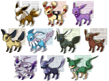 antennae bandages bug eevee evolution fakemon gen_1_pokemon japanese_text kite_(pixiv) looking_to_the_side nintendo no_humans original pokemon pokemon_(creature) white_background