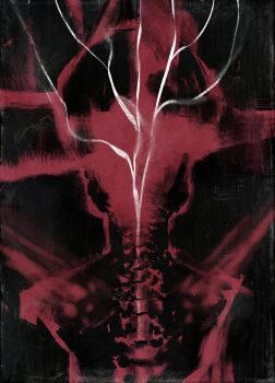Rule 34 | abstract, abstract background, brain, disco elysium, fang (goodbye volcano high), goodbye volcano high, non-web source, original, portrait, shivers (disco elysium), skeleton, solo
