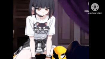 1boy 1boy1girl 1girl animated animated_gif blue_archive clothed_sex couple kazusa_(blue_archive) non-web_source oc_mario penis sex