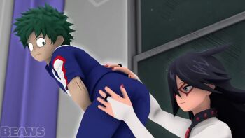 3d age_difference animated bad_tag beans_yus boku_no_hero_academia curly_hair deku dirty_ass fart freckles gassy gassy_male green_hair male male_fart mask messy_hair midnight_(my_hero_academia) midoriya_izuku smell smelly smelly_anus tagme teacher_and_student video
