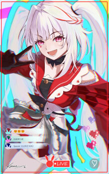 Rule 34 | absurdres, aerial fireworks, bag, bagged fish, candy apple, commentary, festival, fireworks, fish, food, highres, holding, holding candy apple, holding food, honkai: star rail, honkai (series), japanese clothes, karma (tumainistar), kimono, orange kimono, sparkle, sparkle (honkai: star rail), sparkler, sparxie (honkai: star rail), yukata