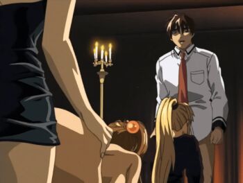 00s 1futa 2002 2girls anal animated animated_gif ass bible_black black_dress blonde_hair brown_hair chastity_belt doggystyle dress erection fellatio futa_with_female futanari huge_ass imari_kurumi kitami_reika long_hair lowres minase_taki multiple_girls nail_polish no_testicles nurse oral ponytail pubic_hair purple_nails saeki_kaori school_nurse school_nurse_and_student school_uniform sex sex_from_behind short_hair straddling tagme teacher_and_student