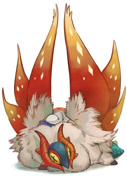 1boy bug fluff fluffy hat highres insect li_sakura moth nintendo orange_pants pants pokemon pokemon_sv red_wings school_uniform shirt slither_wing white_background white_hat white_shirt wings