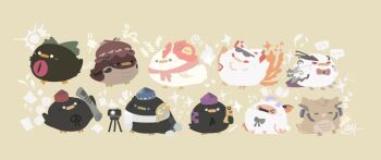 >_< ... animal animalization baby_animal bird blue_headwear bow brown_headwear cellphone chick chicken commentary crow earmuffs english_commentary flying_sweatdrops fujiwara_no_mokou fujiwara_no_mokou_(phoenix) green_bow hat himekaidou_hatate himekaidou_hatate_(crow) holding holding_newspaper holding_phone horns iizunamaru_megumu iizunamaru_megumu_(bird) iizunamaru_megumu_(crow) kishin_sagume kishin_sagume_(bird) mystia_lorelei mystia_lorelei_(bird) newspaper niwatari_kutaka niwatari_kutaka_(chicken) no_humans owl phone purple_headwear red_headwear reiuji_utsuho reiuji_utsuho_(bird) ritual_baton shameimaru_aya shameimaru_aya_(crow) shoulder_guard simple_background sparkle sparrow spoken_ellipsis thatpebble third_eye tokiko_(touhou) tokiko_(touhou)_(bird) tokin_hat touhou toyosatomimi_no_miko toyosatomimi_no_miko_(owl) tripod white_bow winged_hat yellow_background zzz