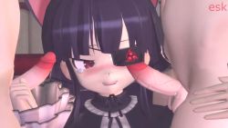 10s 1girl 2boys 3d age_difference animal_ears animated artist_name black_dress black_hair blush bouncing bouncing_testicles cat_ears covering_one_eye covering_privates cum cum_in_eye cum_on_body dress erection esk eyepatch facial fake_animal_ears frilled_dress frills frottage goth_fashion gothic_lolita grin hetero hime_cut hug loli lolita_fashion long_hair looking_at_penis looping_animation marvelous_entertainment mirai_(senran_kagura) multiple_boys penis penis_on_face penis_under_another&#039;s_clothes penis_under_eyepatch red_eyes rubbing senran_kagura sidelocks size_difference small_penis smile solo_focus source_filmmaker_(medium) testicles uncensored video