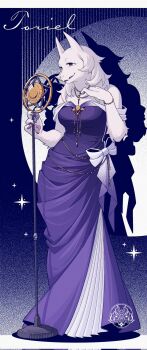 1girl breasts fangs furry furry_female goat goat_girl goat_horns highres horns reignbeaux13 skin_fangs smile snout solo toriel undertale utdr_(toby_fox) white_fur