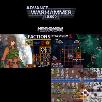 1girl 6+boys advance_wars aircraft airplane animated animated_gif armor astra_militarum battle bayonet blood blood_splatter body_armor cannon cape city colored_skin crossover energy_gun english_text fighter_jet gameplay_mechanics green_skin gun intelligent_systems laser_rifle machine_gun map mars_symbol military military_uniform military_vehicle motor_vehicle multiple_boys nintendo orc ork_(warhammer) pixel_art planet red_eyes scar sharp_teeth smoke spacecraft steel_joe surprised tank teeth tusks venus_symbol warhammer_40k weapon