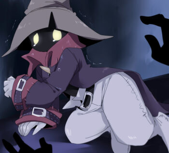 black_mage_(final_fantasy) corner crying crying_in_fear crying_with_eyes_open final_fantasy final_fantasy_ix hat non-web_source scared tears trembling