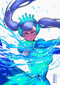 1girl black_clover breasts large_breasts noelle_silva purple_eyes solo twintails umbraria