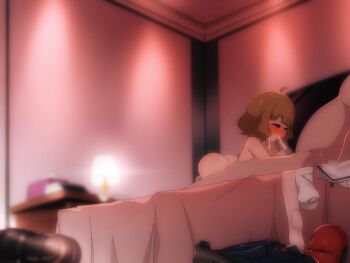 1boy 1girl age_difference animated barefoot bbaltong blush brown_hair censored commission doggystyle fat fat_man fellatio female_ejaculation female_masturbation hetero hitachi_magic_wand idolmaster idolmaster_million_live! loli lying masturbation mosaic_censoring multiple_views nude on_side open_mouth oral pixiv_commission removing_condom sex sex_from_behind sex_toy short_hair stomach_bulge suou_momoko tagme testicles ugoira vaginal vibrator video