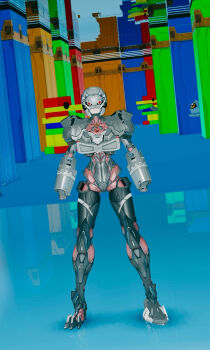 Rule 34 | 1girl, andromon, digimon, digimon (creature), female focus, genderswap, genderswap (mtf), highres, solo