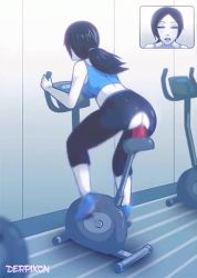 10s 1girl animated artist_name ass ass_shake back bare_shoulders bicycle bike_dildo blush bouncing_breasts breasts close-up clothing_cutout colored_skin crotch_cutout crotchless crotchless_pants dainapp derpixon dildo dildo_riding exercise_bike exercise_machine exercising female_focus female_masturbation from_behind full_body grey_background grey_eyes grey_skin highres huge_ass indoors inset interpolated long_hair looping_animation masturbation medium_breasts midriff multitasking nintendo object_insertion open_mouth pale_skin pants ponytail pussy_juice riding riding_bicycle riding_bike riding_machine sex_toy shirt shoes sideboob solo sweat tank_top third-party_edit uncensored underboob vaginal vaginal_object_insertion video watermark wii_fit wii_fit_trainer wii_fit_trainer_(female)