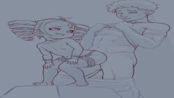 1boy 1girl ^^^ age_difference animated bent_over black_panties black_thighhighs brick_wall clothes_lift clothes_pull collarbone dark-skinned_female dark-skinned_male dark_skin drill_hair ear_piercing eco19 feet flower forehead frilled_panties frilled_thighhighs frills green_eyes hair_flower hair_ornament hands_on_own_thighs hetero jewelry large_areolae loli looking_at_another looking_back making-of missing_tooth mole mole_under_mouth motion_lines muscular muscular_male navel one_eye_closed original outdoors panties pants pants_pull piercing pink_hair power_lines sex sex_from_behind shirt_lift sidelocks sketch standing standing_sex stirrup_legwear sweatdrop thighhighs thighs toeless_legwear toes tooth_gap topless_female twin_drills underwear video