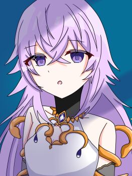 1girl artist_request bare_shoulders black_choker choker cleavage_cutout clothing_cutout grimms_notes hair_between_eyes highres long_hair looking_at_viewer magic_mirror_(grimms_notes) parted_lips purple_eyes solo source_request upper_body very_long_hair