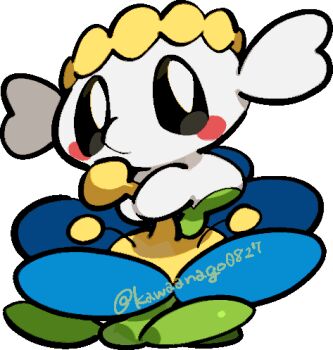 Rule 34 | blue flower, blush, blush stickers, chibi, chibi only, commentary request, flabebe, flabebe (blue flower), flower, full body, gen 6 pokemon, kawaanago, lowres, nintendo, no humans, pokemon, pokemon (creature), pokemon focus, solo, transparent background, twitter username