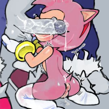 1boy 1girl amy_rose loli nude penis pussy sonic_(series) sonic_the_hedgehog