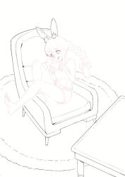 2girls ^_^ alternate_costume animal_ear_fluff animal_ears animated apron armchair bare_legs barefoot blanket bottle braid bygin carpet casual cellphone chair closed_eyes extra_ears greyscale hololive indoors legs_up long_hair long_sleeves monochrome mother_and_daughter multiple_girls pekomama phone rabbit_ears rabbit_girl ribbed_shirt shirt short_shorts shorts sleeping smartphone smile twin_braids upside-down usada_pekora video virtual_youtuber