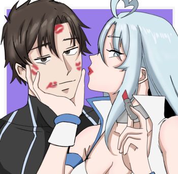 Rule 34 | agent number six, blue eyes, blue hair, sentouin hakenshimasu!, snow (sentouin hakenshimasu!)