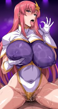 1girl breasts gundam gundam_seed gundam_seed_destiny huge_breasts long_hair meer_campbell nirowata sex