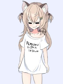 1girl :3 =_= brown_hair closed_eyes freefraq highres komachi_panko long_sleeves phase_connect red_panda_ears red_panda_tail virtual_youtuber