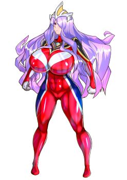 Rule 34 | 1girl, abs, absurdres, alternate costume, armor, arutesu ara, blue bodysuit, bodysuit, breasts, cameltoe, camilla (fire emblem), clenched hands, closed mouth, color timer, commentary, commission, cosplay, covered erect nipples, covered navel, curvy, dorsal fin, fire emblem, fire emblem fates, full body, gluteal fold, gold trim, hair over one eye, headgear, highres, huge breasts, impossible bodysuit, impossible clothes, long hair, looking up, multicolored bodysuit, nintendo, purple eyes, purple hair, red bodysuit, serious, shoulder armor, silver bodysuit, simple background, skeb commission, skin tight, solo, split mouth, standing, thick thighs, thighs, tokusatsu, ultra series, ultraman gaia, ultraman gaia (cosplay), ultraman gaia (series), ultraman gaia (supreme version), very long hair, wavy hair, white background