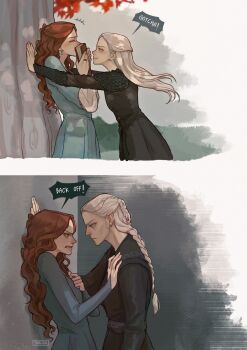 2girls a_song_of_ice_and_fire absurdres alicent_hightower highres multiple_girls rhaenyra_targaryen tagme tcn_tancha