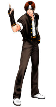 1boy kusanagi_kyou kyo_kusanagi male_focus male_hand mori_toshiaki shinkiro the_king_of_fighters