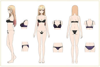 1girl marin_kitagawa official_art reference_sheet sono_bisque_doll_wa_koi_wo_suru