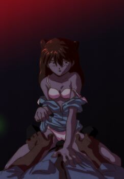 1boy 1girl absurdres age_difference amondetauro hetero highres kaji_ryouji neon_genesis_evangelion souryuu_asuka_langley