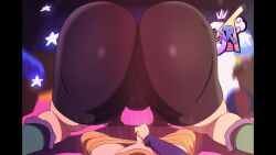 1boy 1girl absurdres animated artist_logo artist_name ass ass_focus ass_ripple ass_shake audible_speech bike_shorts black_hair black_shorts bouncing_ass covered_anus d-art dougi dragon_ball dragonball_z english_audio facing_away fat_mons fingerless_gloves from_behind gloves highres huge_ass imminent_penetration impossible_clothes logo macstarva male_masturbation masturbation penis shirt short_hair shorts shota skin_tight small_penis son_goten sound tagme thick_thighs thighs twerking videl video