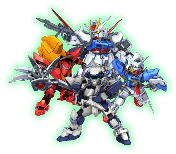 3d aile_strike_gundam aiming arm_blade arm_slave_(mecha) arx-7_arbalest beam_rifle blue_eyes code_geass crossover energy_gun full_metal_panic! green_eyes gun gundam gundam_00 gundam_exia gundam_seed guren_(code_geass) guren_mk-ii holding holding_gun holding_weapon looking_at_viewer mecha mecha_focus mobile_suit multiple_crossover no_humans official_art open_hand robot science_fiction strike_gundam super_robot_wars super_robot_wars_dd transparent_background v-fin weapon yellow_eyes