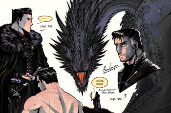 Rule 34 | 1boy, a song of ice and fire, armor, batman, batman (series), black armor, black hair, bruce wayne, cape, dc comics, dragon, highres, holding, holding weapon, house of the dragon, hyl83967217, male focus, muscular, muscular male, scar, solo, sword, weapon