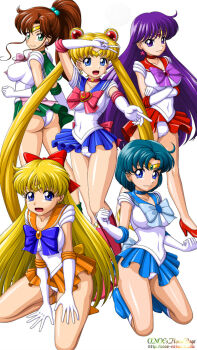 5girls aino_minako ass bishoujo_senshi_sailor_moon cameltoe hino_rei kino_makoto mizuno_ami multiple_girls onoe sailor_jupiter sailor_mars sailor_mercury sailor_moon sailor_venus smile tsukino_usagi