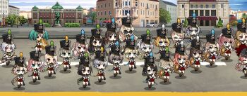 Rule 34 | absurdres, acr (girls' frontline), aqua hair, ar70 (girls' frontline), black hair, blonde hair, blue eyes, braid, brown hair, c14 (girls' frontline), chibi, cymbals, drill hair, drum, falcon (girls' frontline), fedorov (girls' frontline), flute, g43 (girls' frontline), girls' frontline, gm6 lynx (girls' frontline), green eyes, grey eyes, grey hair, hair ornament, hairclip, hat, highres, instrument, js05 (girls' frontline), long hair, marching, marching band, mk46 (girls' frontline), mk 12 (girls' frontline), mondragon m1908 (girls' frontline), obr (girls' frontline), orange eyes, orange hair, pink eyes, pink hair, plume, pm1910 (girls' frontline), ponytail, psg-1 (girls' frontline), pzb39 (girls' frontline), r5 (girls' frontline), red eyes, sash, savage 99 (girls' frontline), shako cap, short hair, sig-510 (girls' frontline), simonov (girls' frontline), sm-1 (girls' frontline), snare drum, srs (girls' frontline), svch (girls' frontline), svt-38 (girls' frontline), the mad mimic, trombone, twintails, type 03 (girls' frontline), type 63 (girls' frontline), white hair, yellow eyes